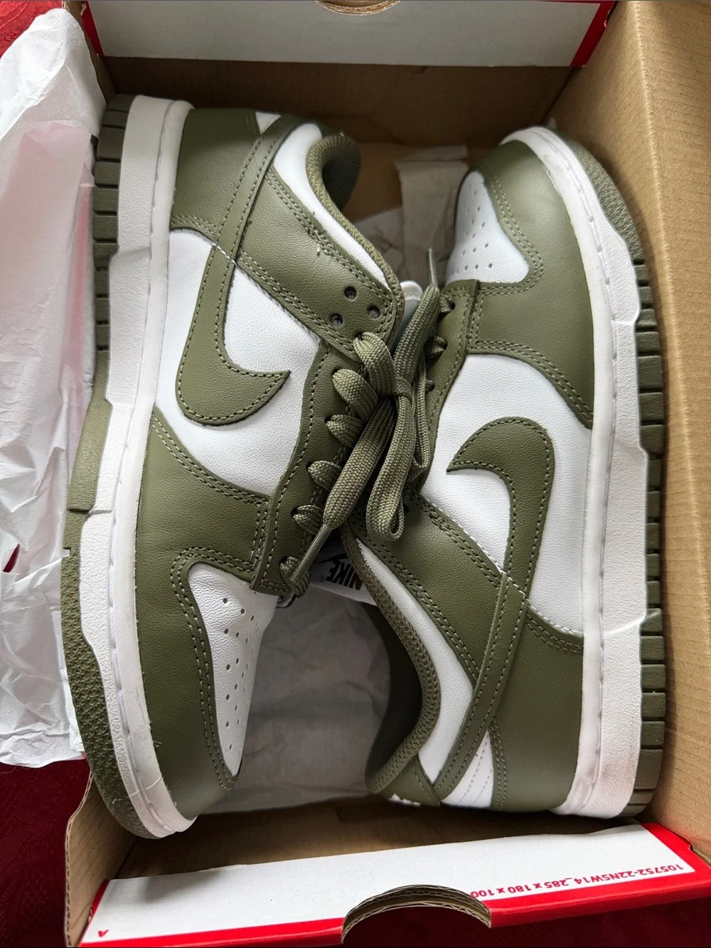 Nike Women’s Dunk Low — Olive Green/White